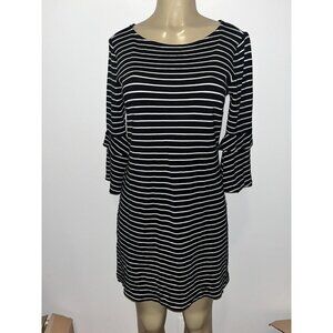 Ann Taylor Striped Bell Sleeves Stretch Dress Size 4 New